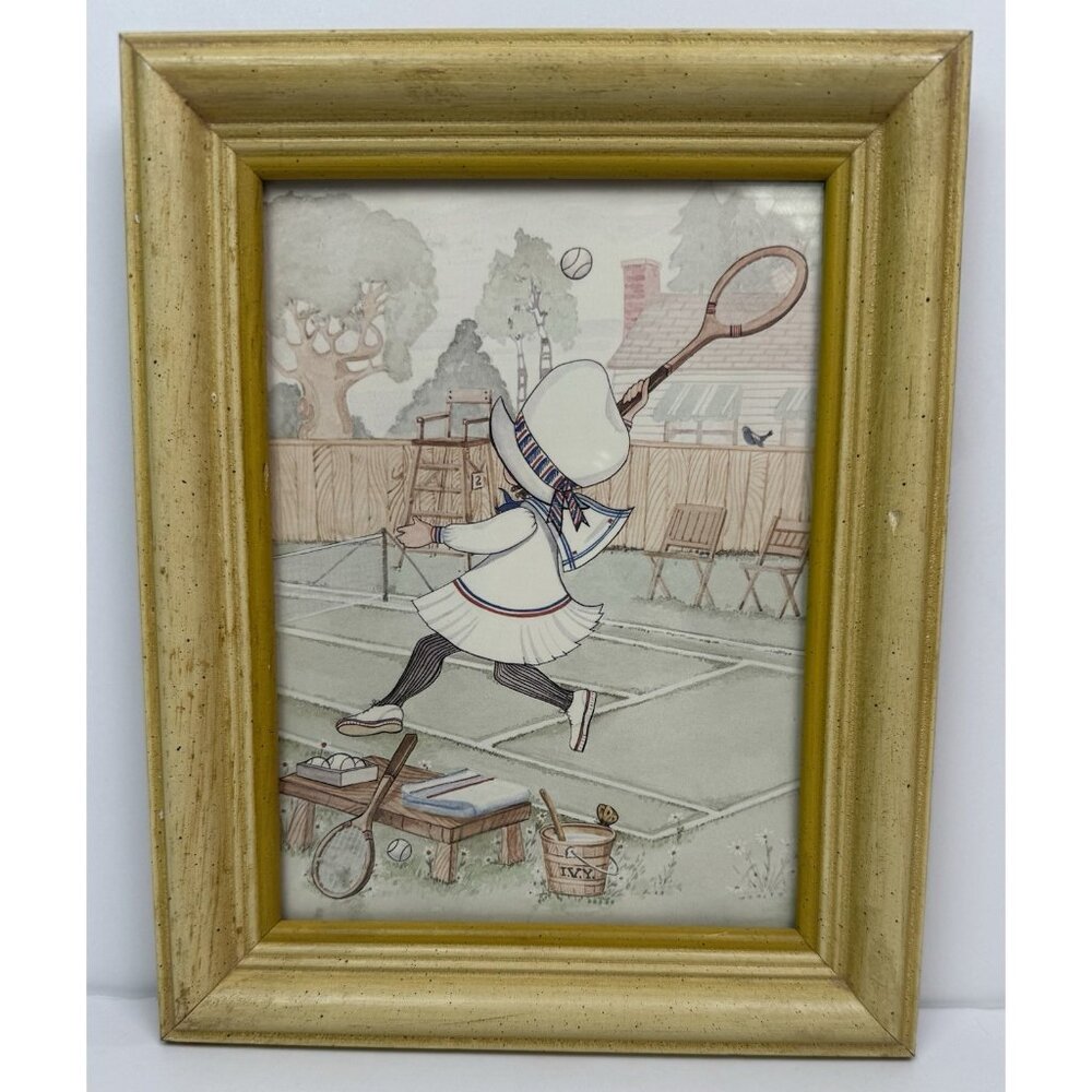 Vtg Turner Wall‎ Accessory Little Ivy Sports Picture Wall Art 1960s Made in USA